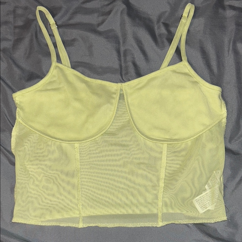 Sheer Yellow Camisole Top
